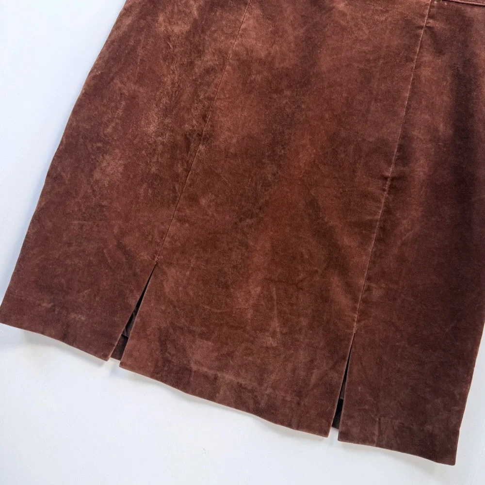 Vintage 1970s Brown Velveteen Mini Skirt S - Picture 4 of 16